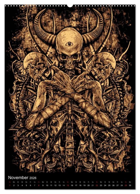 Produktbild: BLOODBOY/ HORROR ILLUSTRATION V1 (Wandkalender 2026 DIN A2 hoch), CALVENDO Monatskalender