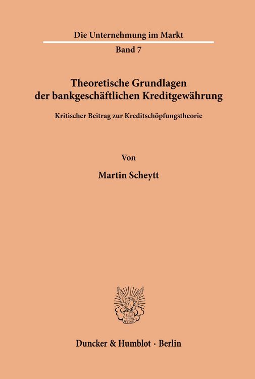 Produktbild: Theoretische Grundlagen der bankgesch&auml;ftlichen Kreditgew&auml;hrung.