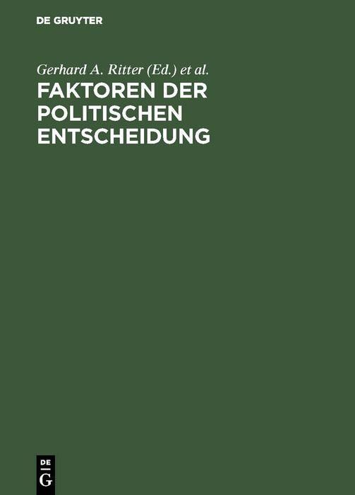 Produktbild: Faktoren der politischen Entscheidung