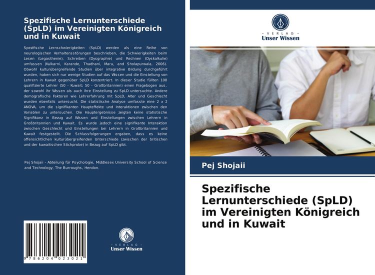 Produktbild: Spezifische Lernunterschiede (SpLD) im Vereinigten K&ouml;nigreich und in Kuwait
