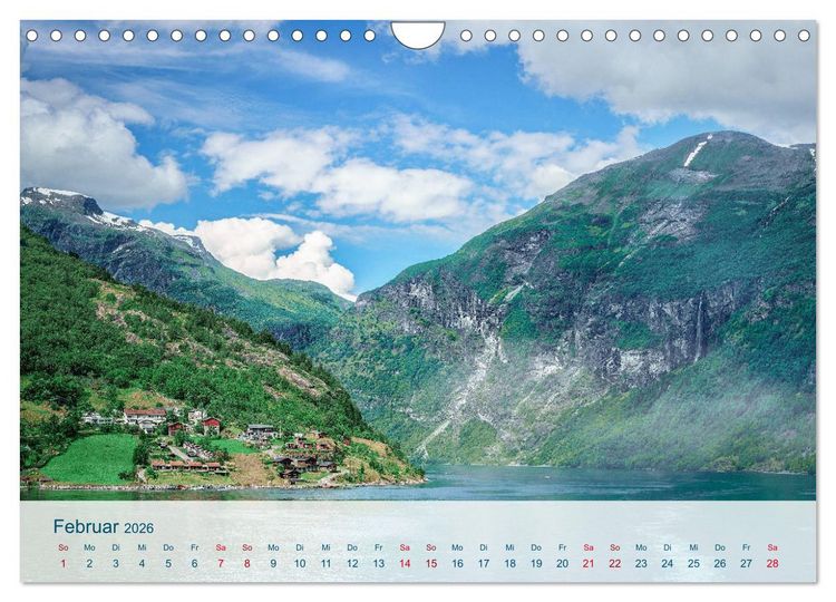 Produktbild: Norwegen von Oslo bis &Aring;lesund (Wandkalender 2026 DIN A4 quer), CALVENDO Monatskalender