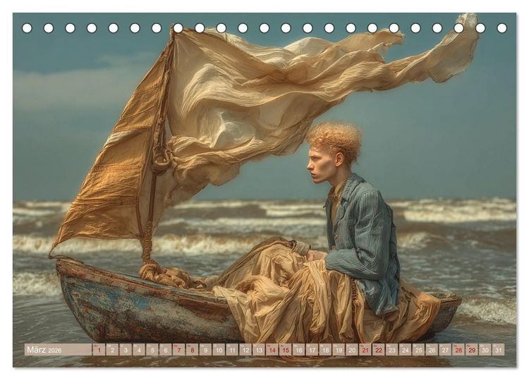 Produktbild: Seelenreise durch Wind und Wellen (Tischkalender 2026 DIN A5 quer), CALVENDO Monatskalender