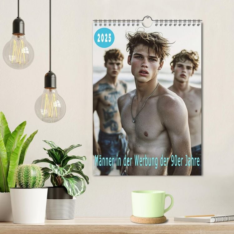 Produktbild: M&auml;nner in der Werbung der 90er (Wandkalender 2026 DIN A4 hoch), CALVENDO Monatskalender
