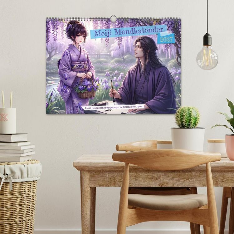 Produktbild: Meiji Mondkalender (Wandkalender 2027 DIN A3 quer), CALVENDO Monatskalender