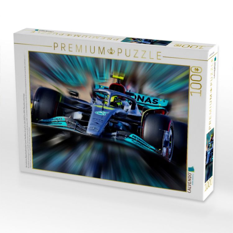 Produktbild: CALVENDO Puzzle Der britische Rekordweltmeister Lewis Hamilton ist auch im Jahr 2022 f&uuml;r AMG-Mercedes unterwegs. | 1000 Teile Lege-Gr&ouml;&szlig;e 64x48cm Foto-