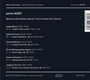 Produktbild: Petite Mort-Werke f&uuml;r Sopran & Klavier