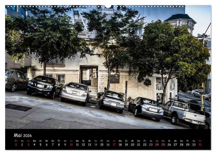 Produktbild: San Francisco - street view (hochwertiger Premium Wandkalender 2026 DIN A2 quer), Kunstdruck in Hochglanz