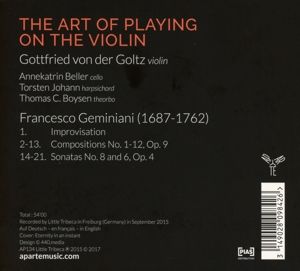Produktbild: The Art of Playing on the Violin Op.9