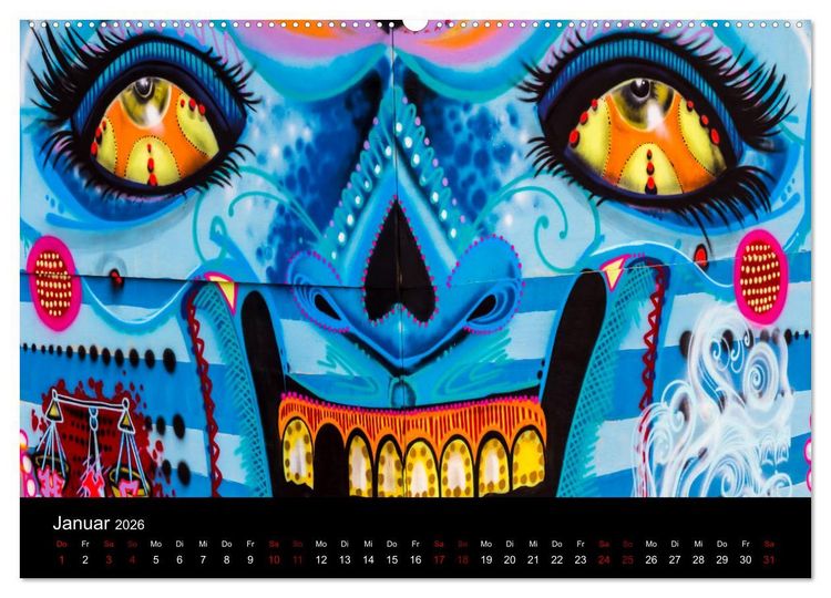 Produktbild: Graffiti und Street Art in La Paz (Wandkalender 2026 DIN A2 quer), CALVENDO Monatskalender