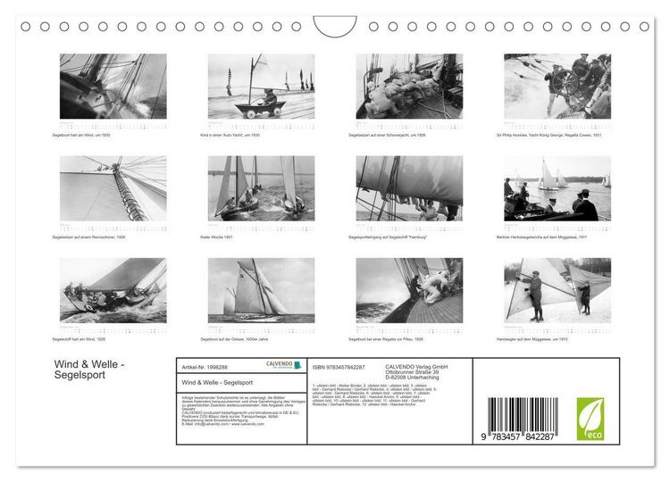 Produktbild: Wind & Welle - Segelsport (Wandkalender 2026 DIN A4 quer), CALVENDO Monatskalender