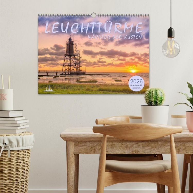 Produktbild: Leuchtt&uuml;rme - W&auml;chter der K&uuml;sten (Wandkalender 2026 DIN A3 quer), CALVENDO Monatskalender