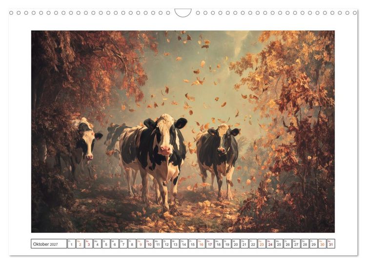 Produktbild: Die edle Kuh (Wandkalender 2027 DIN A3 quer), CALVENDO Monatskalender
