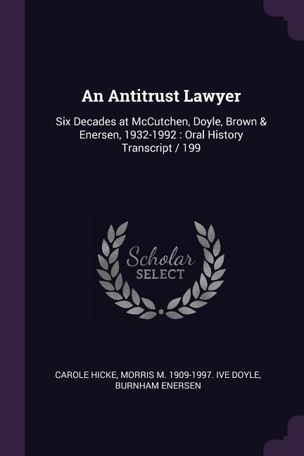 Produktbild: An Antitrust Lawyer