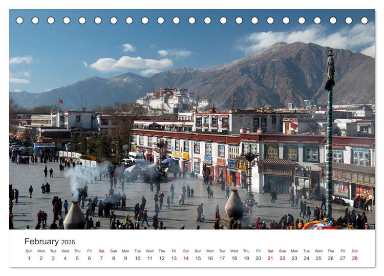 Produktbild: Tibet Monastery and landscapes (Desk Calendar 2026 DIN A5 landscape), CALVENDO 12 Month DeskCalendar