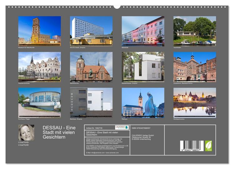 Produktbild: DESSAU - Eine Stadt mit vielen Gesichtern (hochwertiger Premium Wandkalender 2026 DIN A2 quer), Kunstdruck in Hochglanz