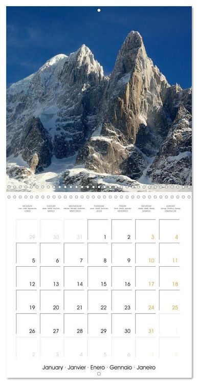 Produktbild: Paysages du Mont-Blanc (Calendrier mural carr&eacute; 2026 30x30 cm) Calendrier double avec une page pour vos prises de notes