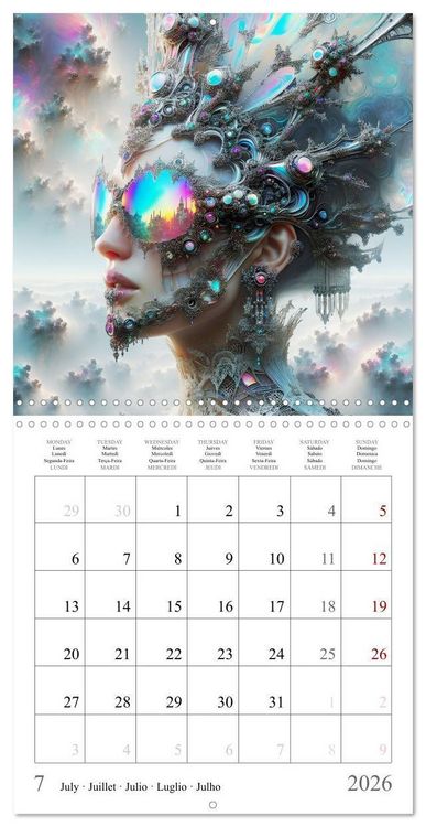 Produktbild: Cyborg Beauties (Wall Calendar 2026 12 &times; 12 Inch) CALVENDO 12 Month Wall Calendar