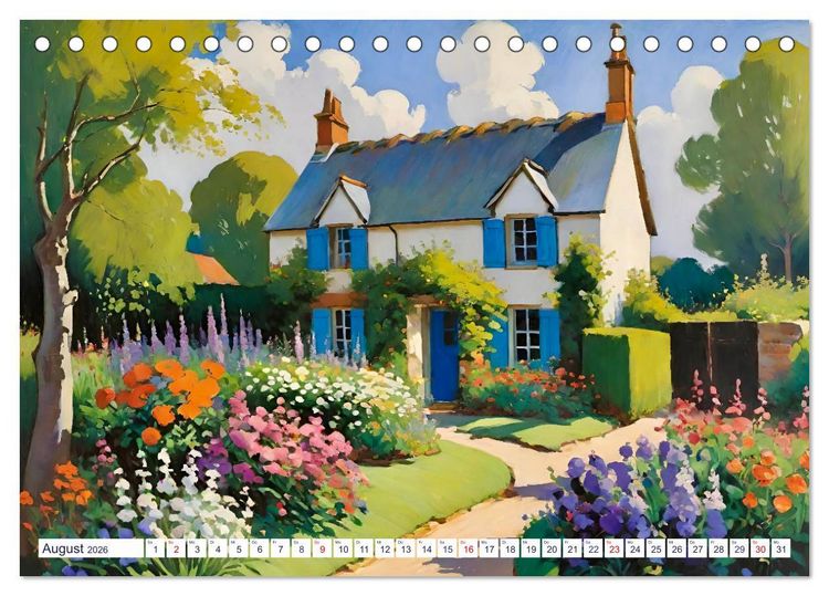 Produktbild: Englische Cottages (Tischkalender 2026 DIN A5 quer), CALVENDO Monatskalender