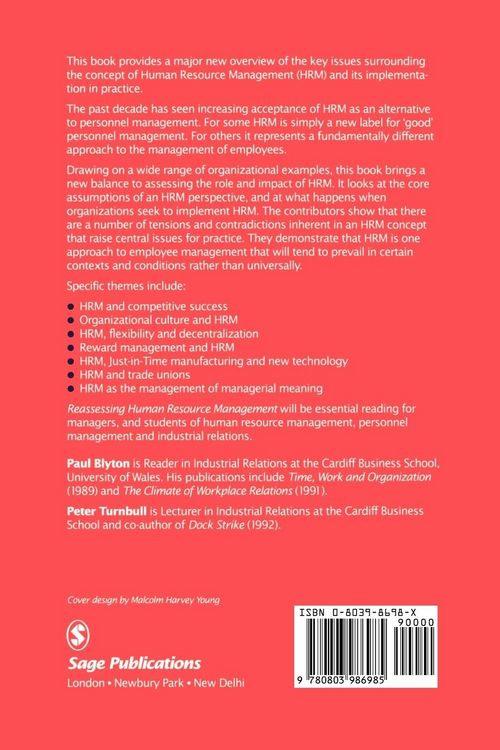 Produktbild: Reassessing Human Resource Management