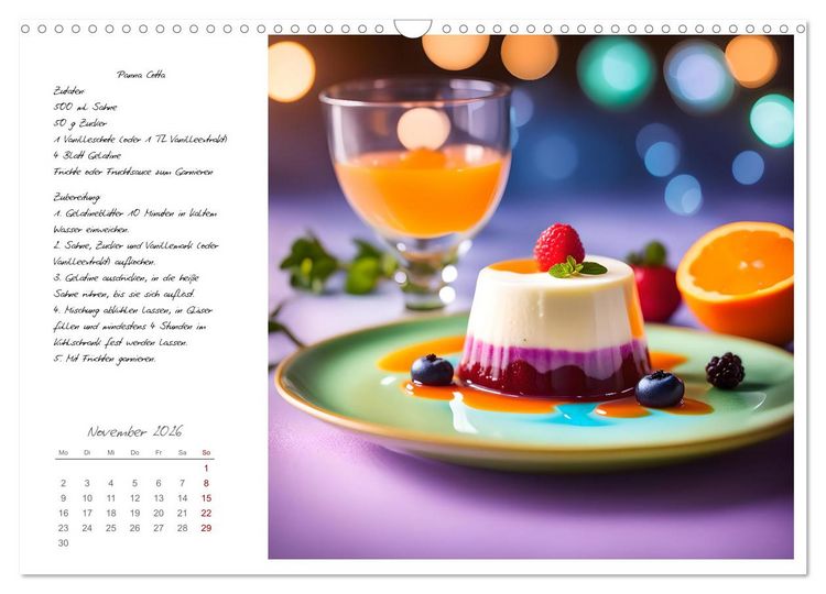 Produktbild: Naschkatzentr&auml;ume - S&uuml;ndhaft leckere Desserts mit einfachen Rezepten (Wandkalender 2026 DIN A3 quer), CALVENDO Monatskalender