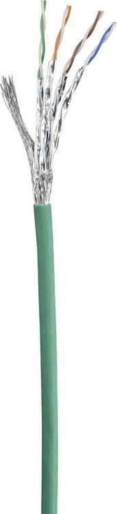 Produktbild: Renkforce RF-5372558 RJ45 Patchkabel CAT 6 S/FTP 3.00 m Gr&uuml;n mit Rastnasenschutz, vergoldete Steckkontakte, Flammwidrig 1 St.