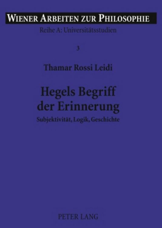 Produktbild: Hegels Begriff der Erinnerung