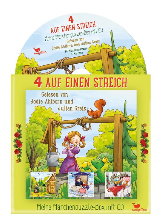 Produktbild: 4 auf einen Streich - Meine M&auml;rchenpuzzle-Box mit CD