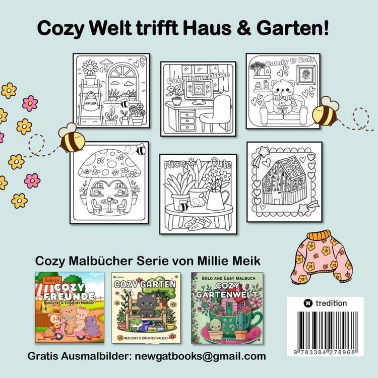 Produktbild: Cozy Malbuch: Cozy Home Einfaches Malbuch Cute & Comfy Haus und Garten