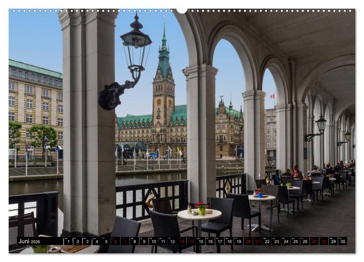 Produktbild: Hamburger Highlights (Wandkalender 2026 DIN A2 quer), CALVENDO Monatskalender