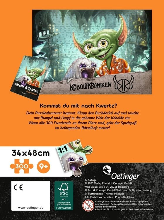 Produktbild: KoboldKroniken. Puzzle im Buch. 300 Teile