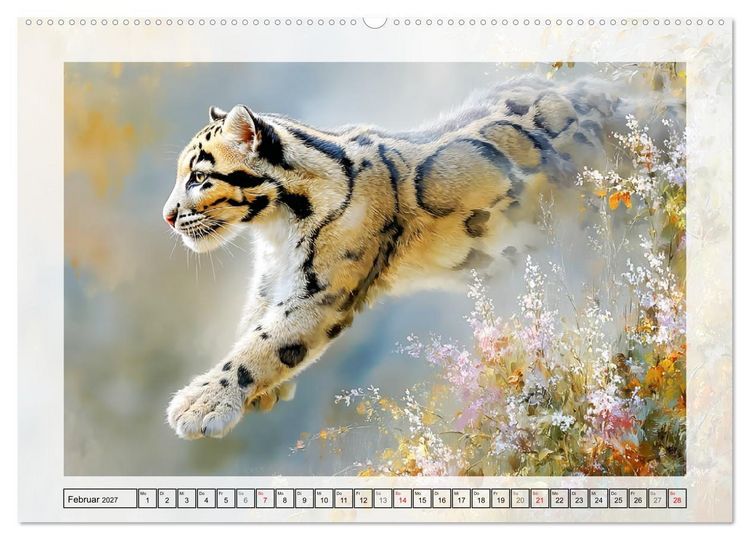 Produktbild: Nebelparder. Zuhause im dichten Regenwald (Wandkalender 2027 DIN A2 quer), CALVENDO Monatskalender