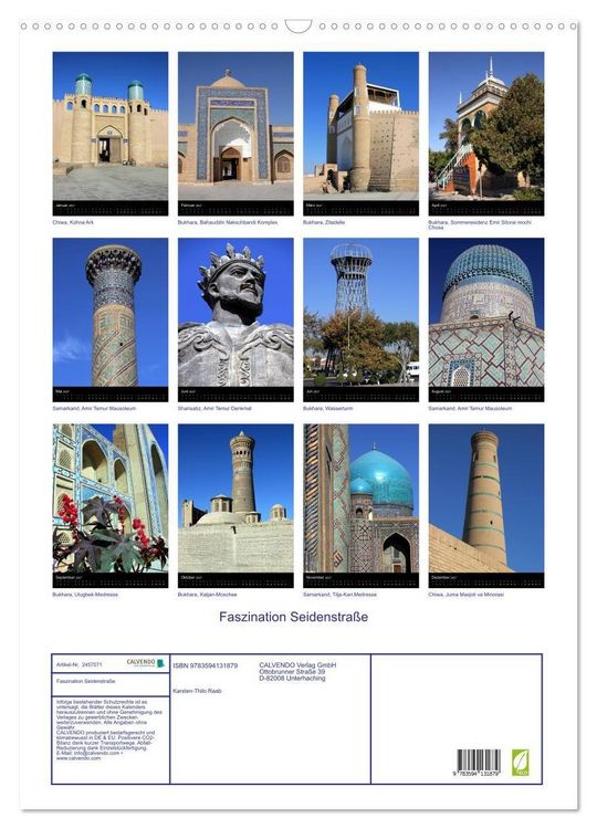 Produktbild: Faszination Seidenstra&szlig;e (Wandkalender 2027 DIN A2 hoch), CALVENDO Monatskalender