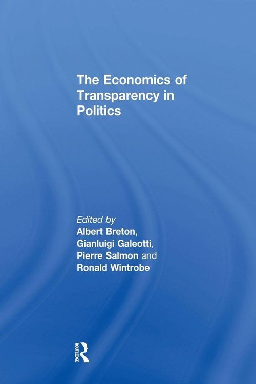Produktbild: The Economics of Transparency in Politics