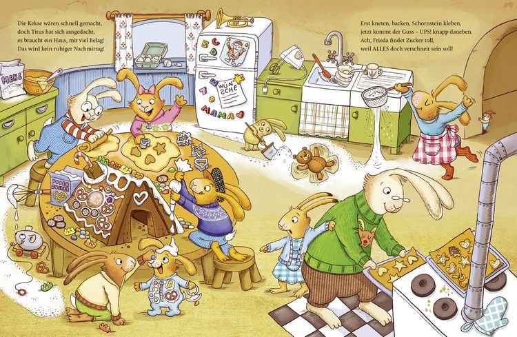 Produktbild: Wenn sieben kleine Weihnachtshasen mit Schwung durch die Adventszeit rasen