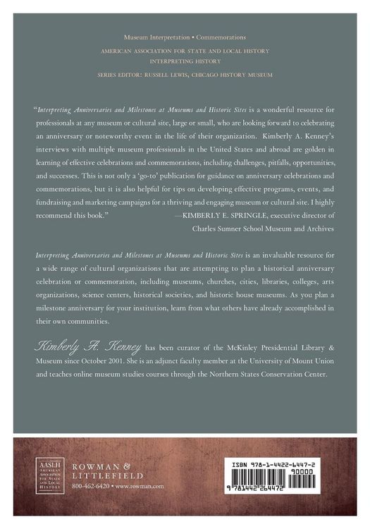 Produktbild: Interpreting Anniversaries and Milestones at Museums and Historic Sites