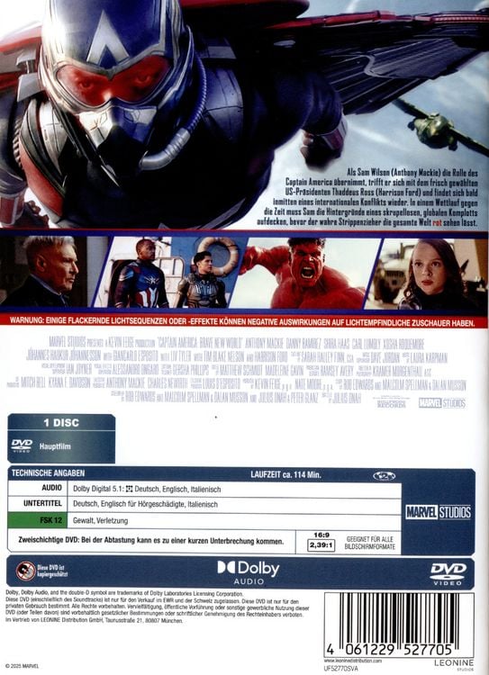 Produktbild: Captain America - Brave New World