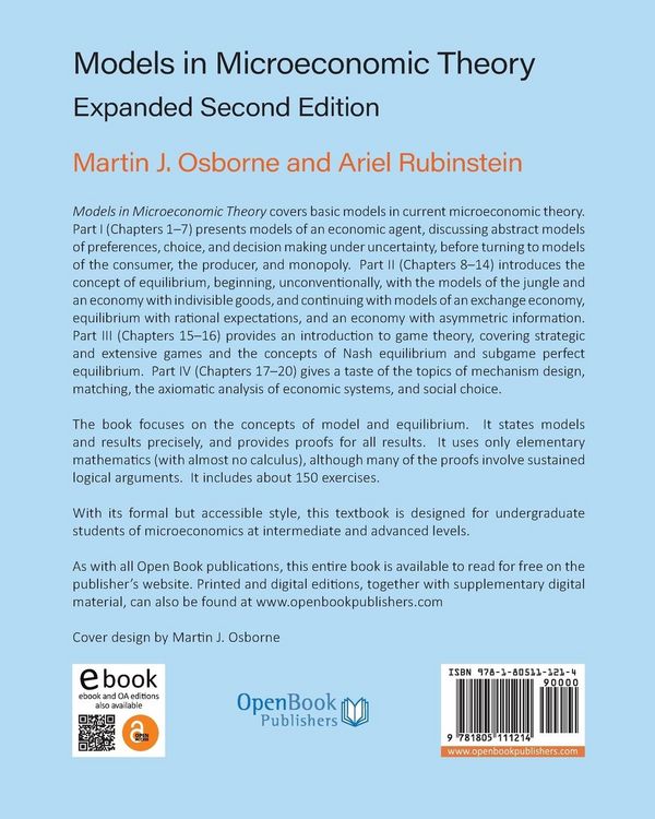 Produktbild: Models in Microeconomic Theory