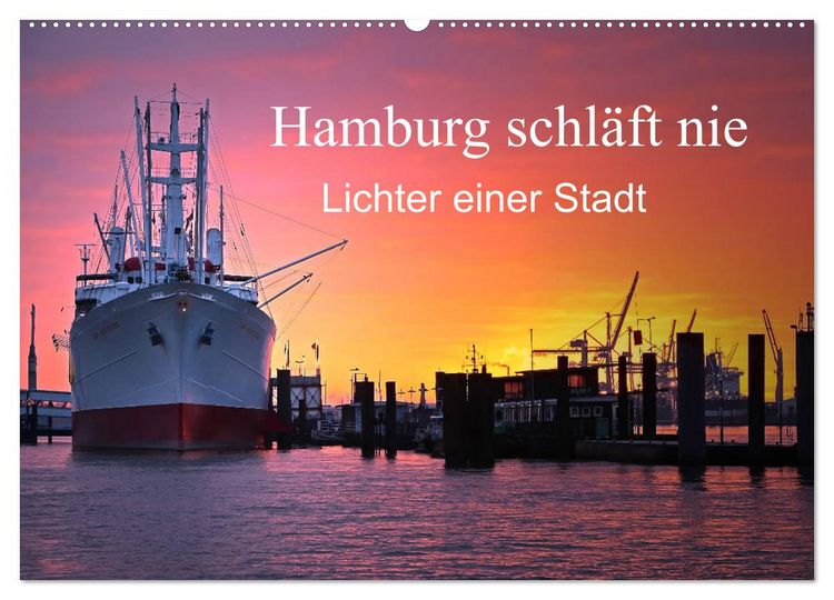 Produktbild: Hamburg schl&auml;ft nie (Wandkalender 2026 DIN A2 quer), CALVENDO Monatskalender