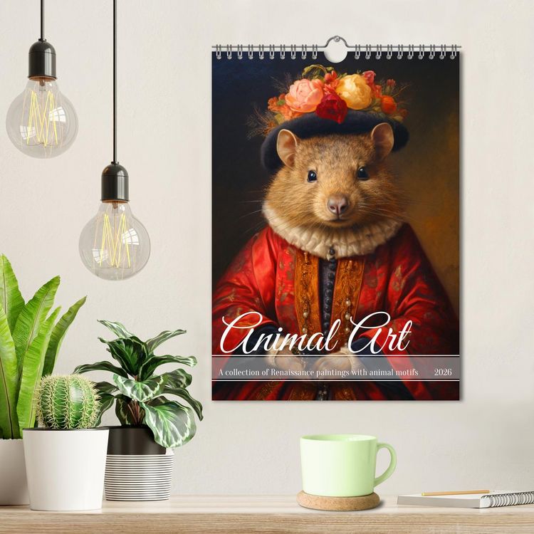Produktbild: Animal Art - A collection of Renaissance paintings with animal motifs (Wall Calendar 2026 DIN A4 portrait), CALVENDO 12 Month Wall Calendar