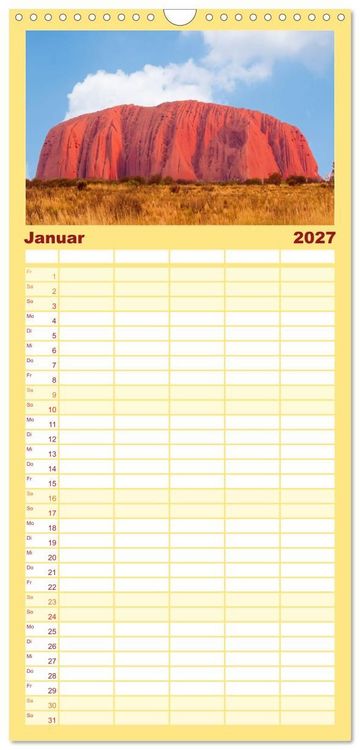 Produktbild: Familienplaner 2027 - Faszination Australien - eine Traumreise mit 5 Spalten (Wandkalender, 21 x 45 cm) CALVENDO