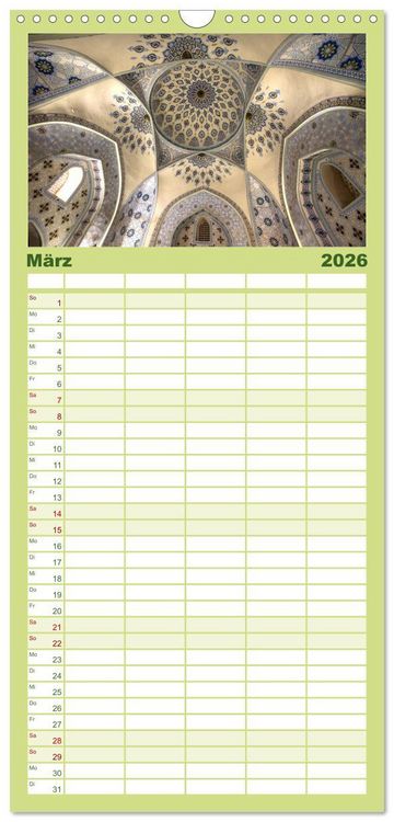 Produktbild: Familienplaner 2026 - Usbekistan und seine Kultursch&auml;tze mit 5 Spalten (Wandkalender, 21 x 45 cm) CALVENDO