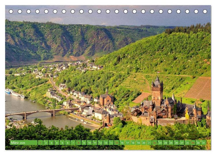 Produktbild: Der wundersch&ouml;nen Mosel entlang &ndash; Von Koblenz bis Trier (Tischkalender 2026 DIN A5 quer), CALVENDO Monatskalender