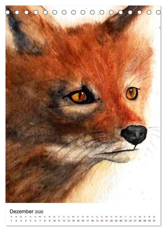 Produktbild: Tiere in Aquarell 2026 - von Ruth Trinczek (Tischkalender 2026 DIN A5 hoch), CALVENDO Monatskalender