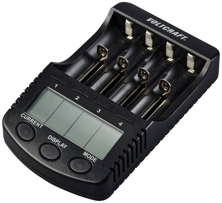 Produktbild: VOLTCRAFT CC-2 Rundzellen-Ladeger&auml;t NiMH, NiCd, LiIon Mignon (AA), Micro (AAA), Baby (C), Sub-C, 26650, 26500, 18650, 17670