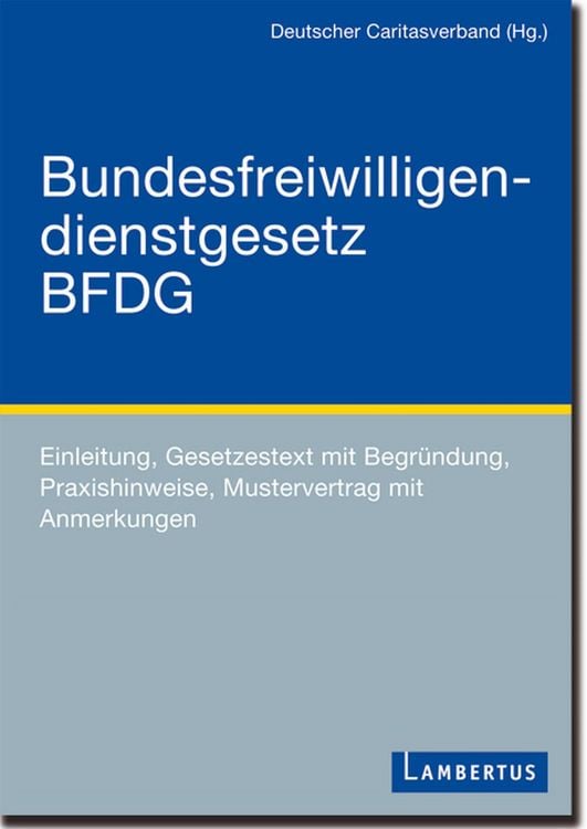 Produktbild: BFDG Bundesfreiwilligendienstgesetz