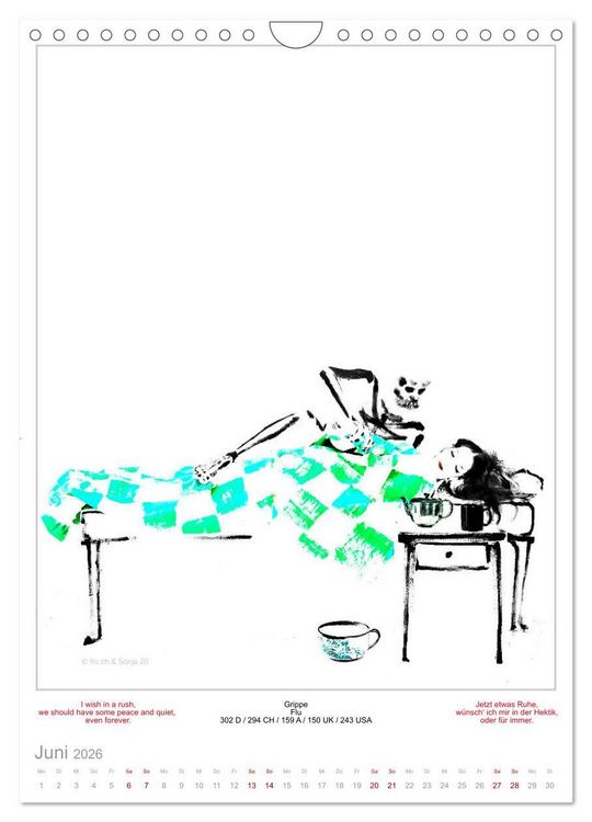 Produktbild: TOTENTANZ HERRENWAHL Haiku Zenga Photo DANCE OF DEATH MEN'S CHOICE (Wandkalender 2026 DIN A4 hoch), CALVENDO Monatskalender