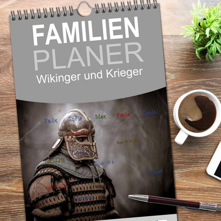 Produktbild: Familienplaner 2026 - Wikinger und Krieger mit 5 Spalten (Wandkalender, 21 x 45 cm) CALVENDO