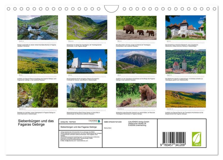Produktbild: Siebenb&uuml;rgen und das Fagaras Gebirge (Wandkalender 2026 DIN A4 quer), CALVENDO Monatskalender