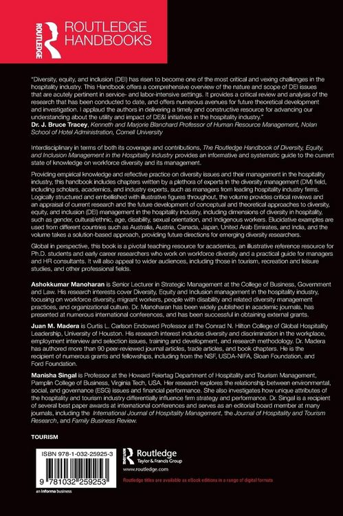 Produktbild: The Routledge Handbook of Diversity, Equity, and Inclusion Management in the Hospitality Industry
