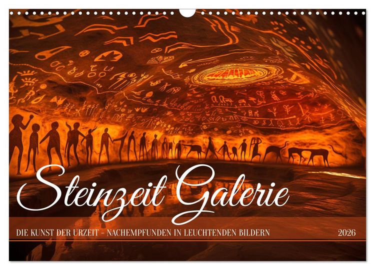 Produktbild: Steinzeit Galerie (Wandkalender 2026 DIN A3 quer), CALVENDO Monatskalender